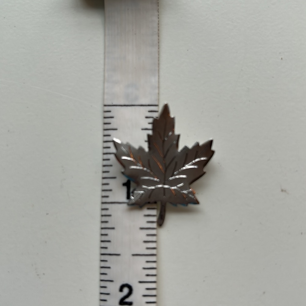 Sterling Silver Little Leaf Pin - Picture 5 of 5